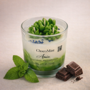 Choco Mint-sojavahast käsitööküünal