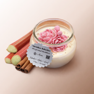 Vürtsikas rabarber-sojavahast käsitööküünal