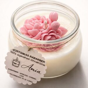 Vürtsikas rabarber-sojavahast käsitööküünal