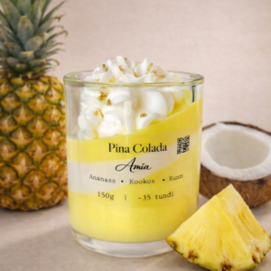 Pina Colada - rapsivahast käsitöö küünal