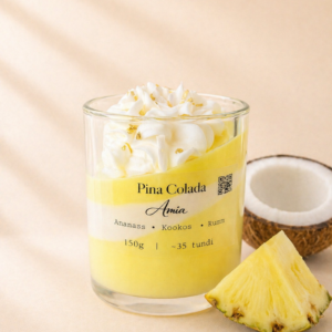 Pina Colada - rapsivahast käsitöö küünal